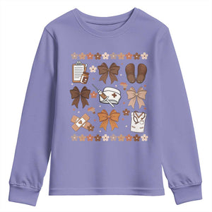 Proud Black Nurse Youth Sweatshirt Gift For African Nurse Black History TS12 Violet Print Your Wear