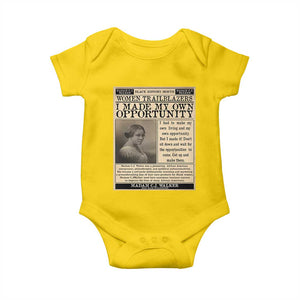 Madam C.J. Walker Baby Onesie I Made My Own Opportunity TS12 Daisy Print Your Wear