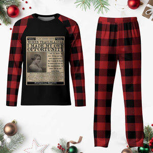 Madam C.J. Walker Plaid Pajama Set I Made My Own Opportunity TS12 Buffalo Plaid Print Your Wear