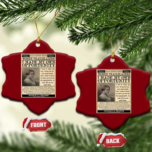Madam C.J. Walker Ceramic Ornament I Made My Own Opportunity TS12 Print Your Wear
