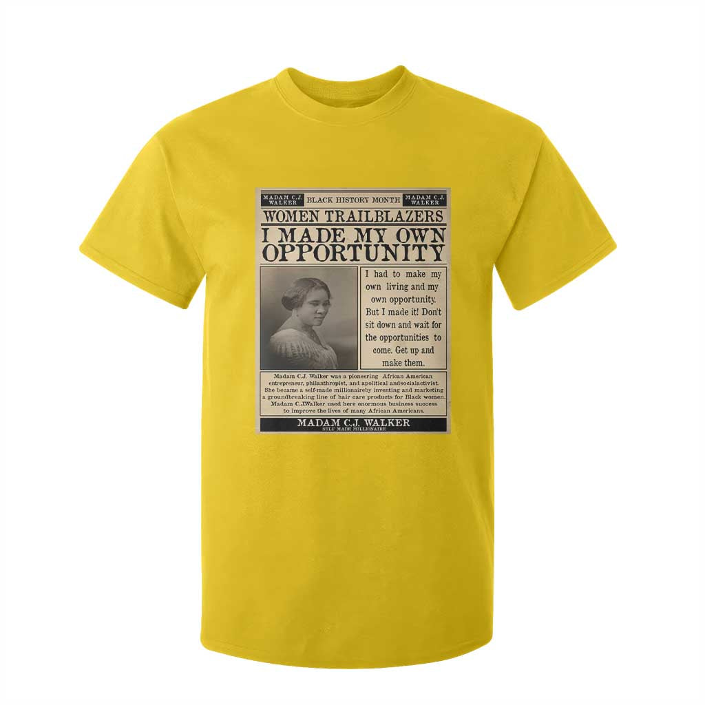Madam C.J. Walker T Shirt For Kid I Made My Own Opportunity TS12 Daisy Print Your Wear