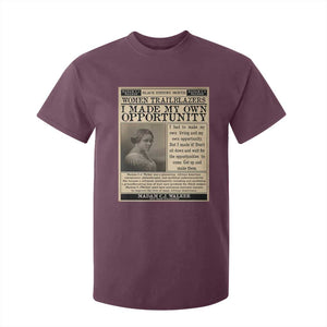 Madam C.J. Walker T Shirt For Kid I Made My Own Opportunity TS12 Maroon Print Your Wear