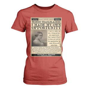 Madam C.J. Walker T Shirt For Women I Made My Own Opportunity TS12 Red Print Your Wear