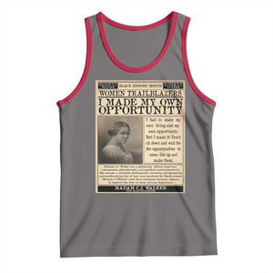 Madam C.J. Walker Tank Top I Made My Own Opportunity TS12 Deep Heather Red Print Your Wear