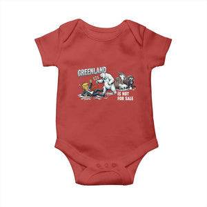 Greenland Not For Sale Baby Onesie Political Humor Gift TS12 Red Print Your Wear