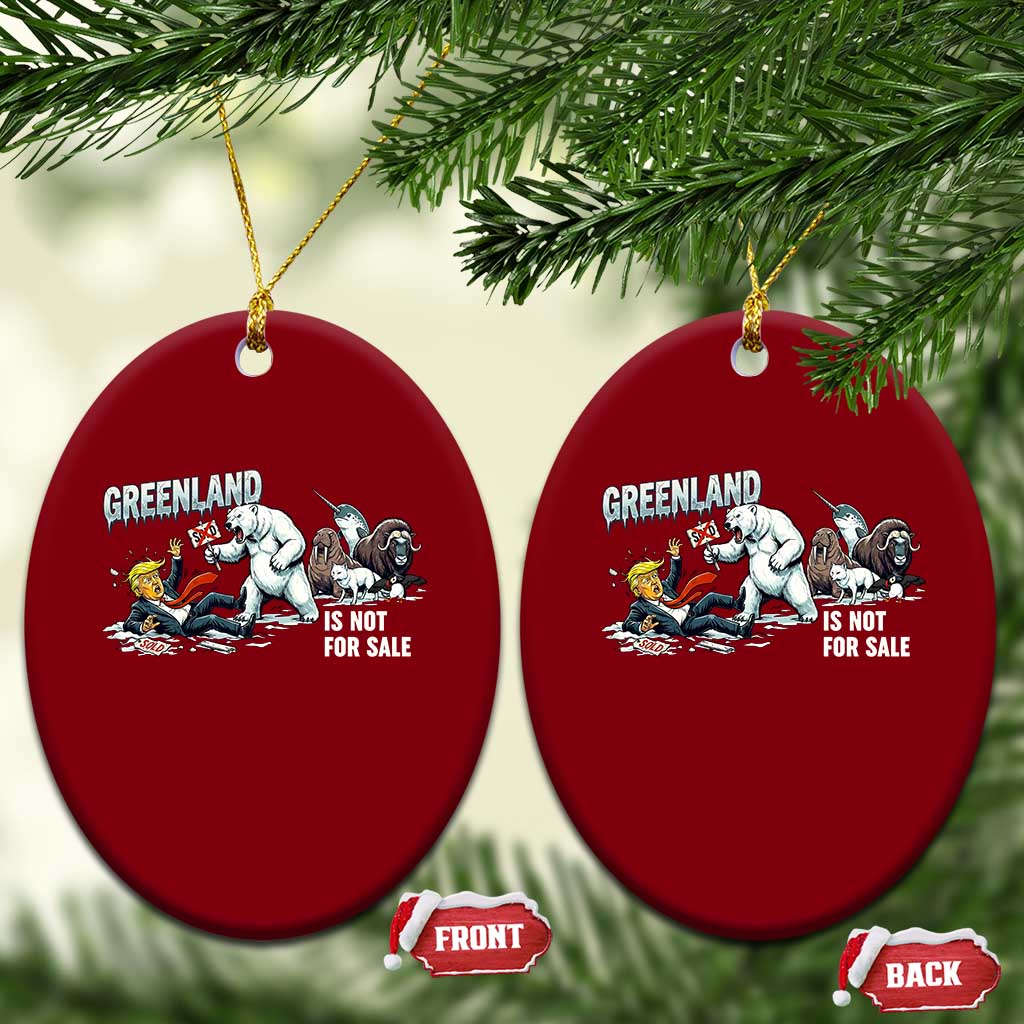 Greenland Not For Sale Ceramic Ornament Political Humor Gift TS12 Print Your Wear