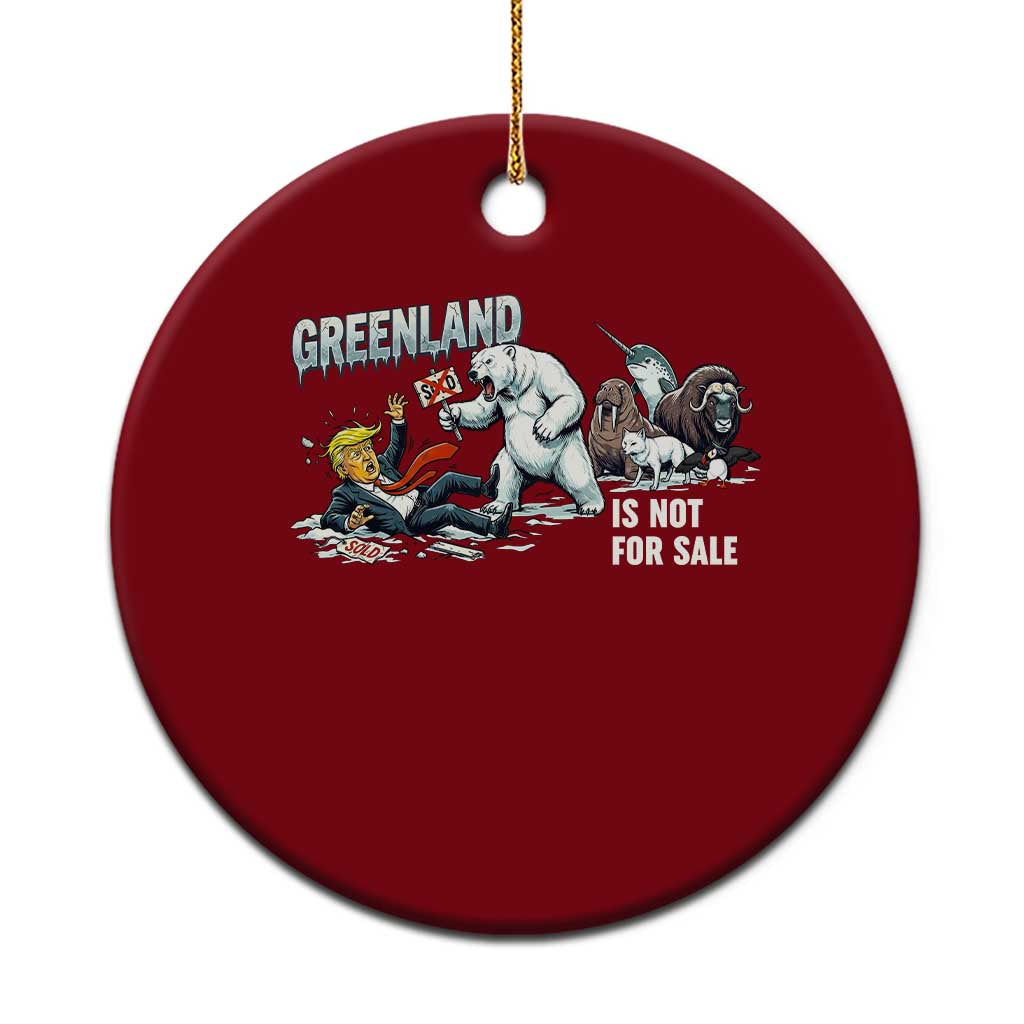 Greenland Not For Sale Ceramic Ornament Political Humor Gift TS12 1pc Red Print Your Wear