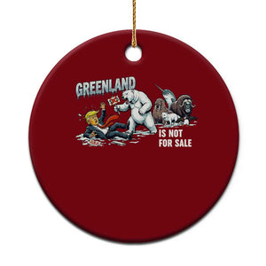 Greenland Not For Sale Ceramic Ornament Political Humor Gift TS12 1pc Red Print Your Wear