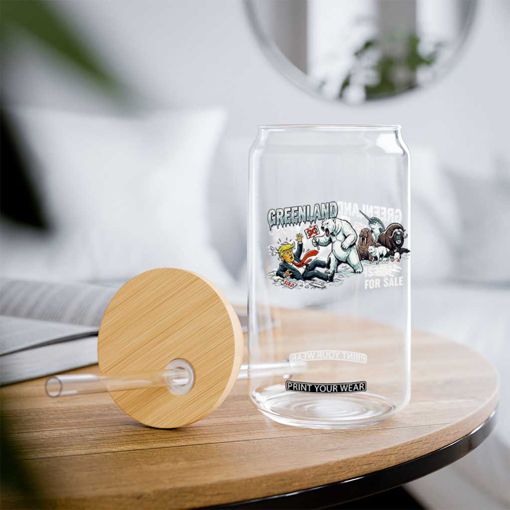 Greenland Not For Sale Glass Can Political Humor Gift TS12 Print Your Wear
