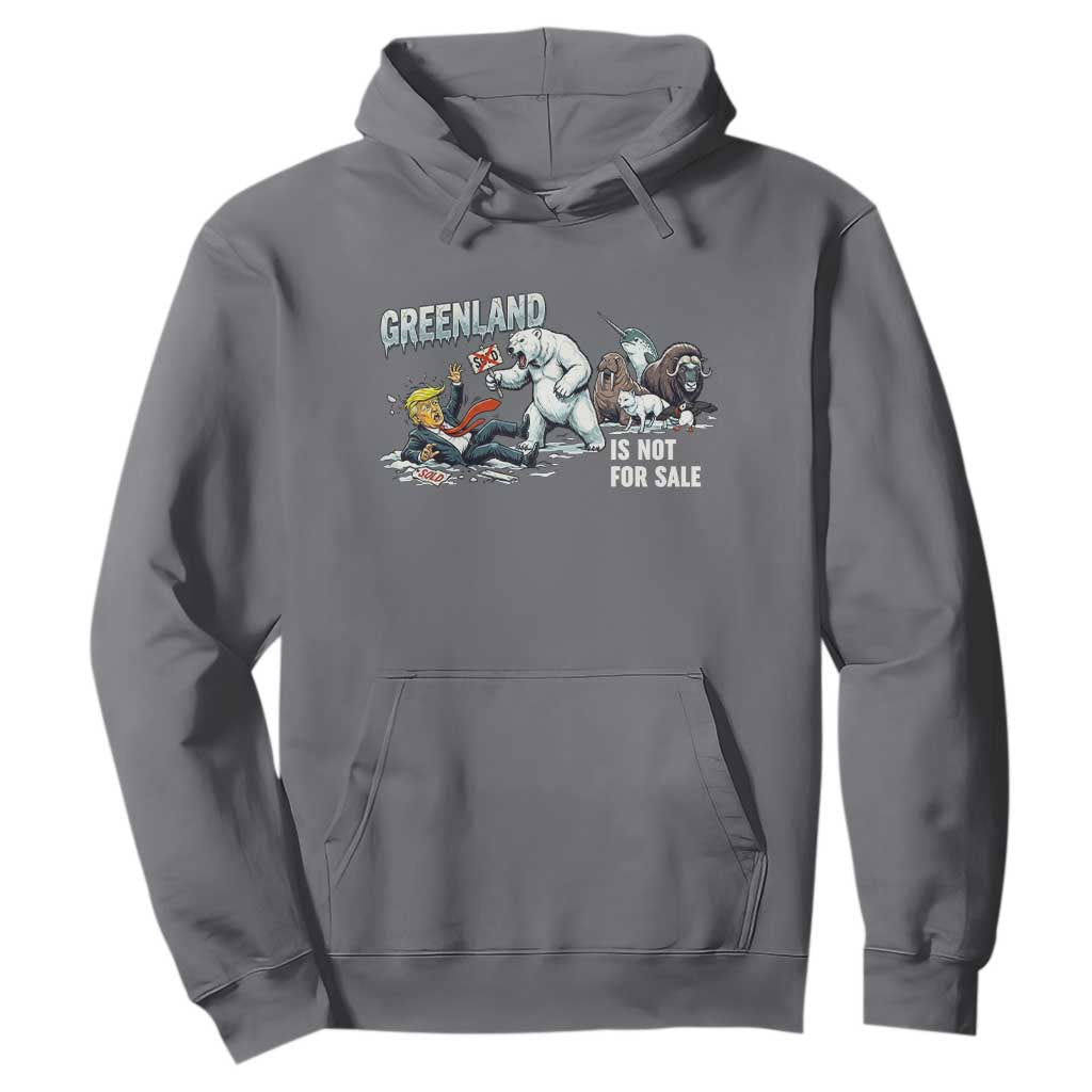 Greenland Not For Sale Hoodie Political Humor Gift TS12 Charcoal Print Your Wear