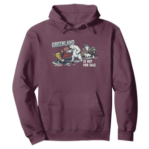Greenland Not For Sale Hoodie Political Humor Gift TS12 Maroon Print Your Wear