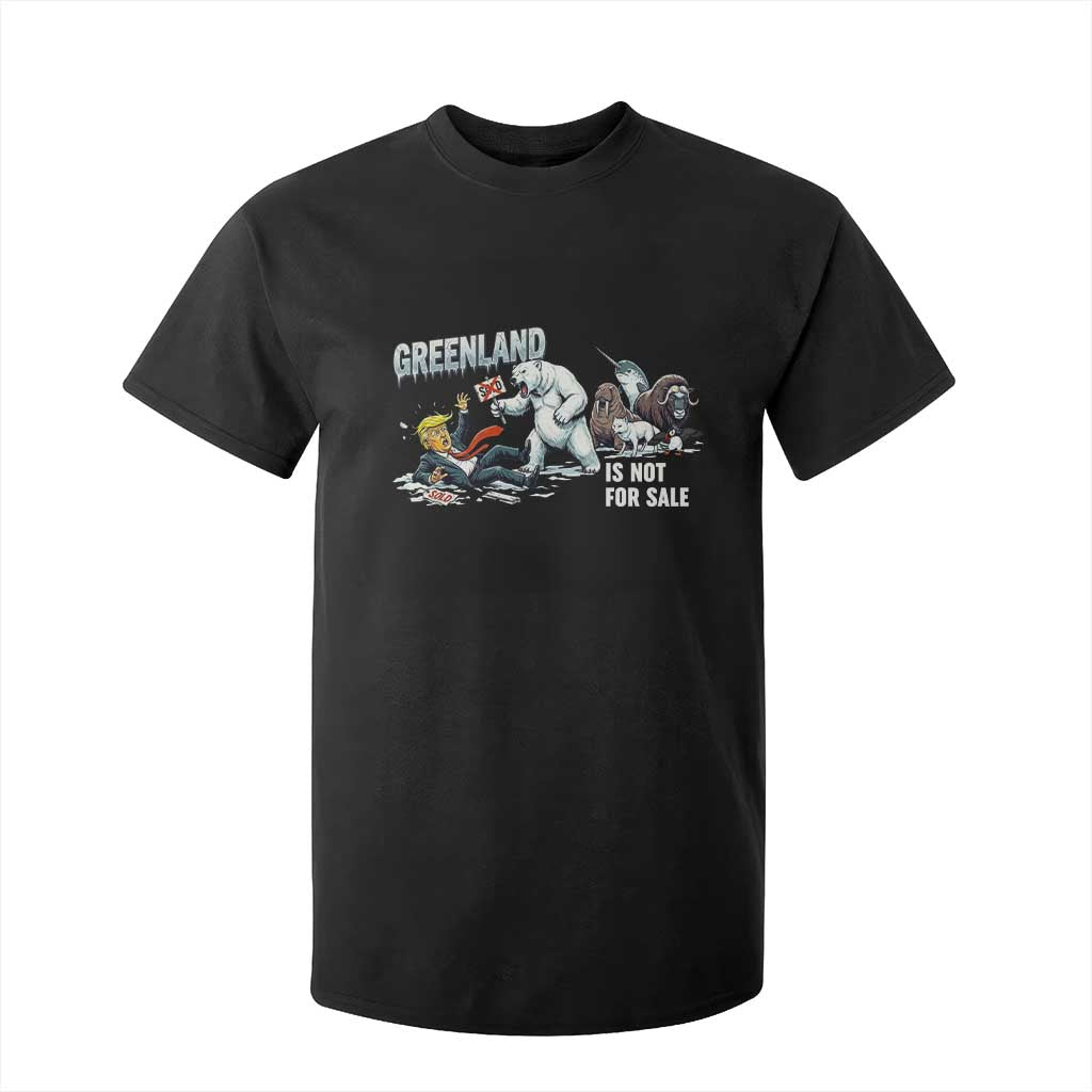 Greenland Not For Sale T Shirt For Kid Political Humor Gift TS12 Black Print Your Wear