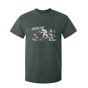 Greenland Not For Sale T Shirt For Kid Political Humor Gift TS12 Dark Forest Green Print Your Wear