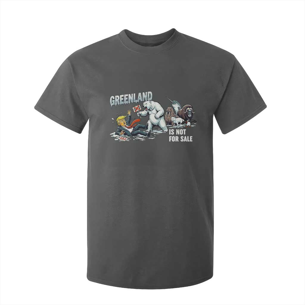 Greenland Not For Sale T Shirt For Kid Political Humor Gift TS12 Dark Heather Print Your Wear