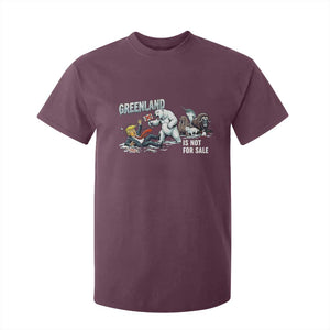 Greenland Not For Sale T Shirt For Kid Political Humor Gift TS12 Maroon Print Your Wear