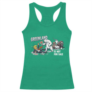 Greenland Not For Sale Racerback Tank Top Political Humor Gift TS12 Irish Green Print Your Wear