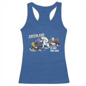 Greenland Not For Sale Racerback Tank Top Political Humor Gift TS12 Royal Blue Print Your Wear