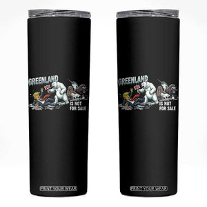 Greenland Not For Sale Skinny Tumbler Political Humor Gift TS12 Black Print Your Wear