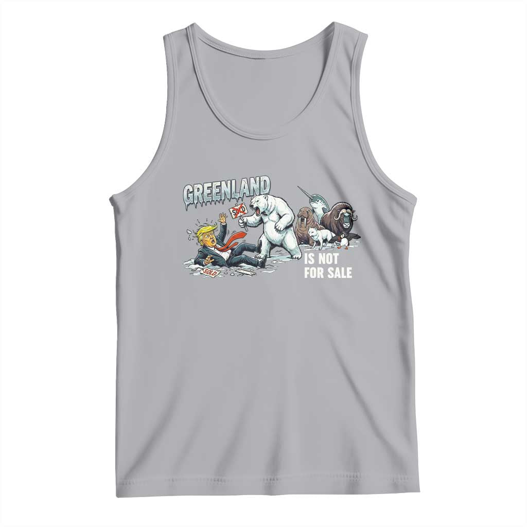 Greenland Not For Sale Tank Top Political Humor Gift TS12 Athletic Heather Print Your Wear