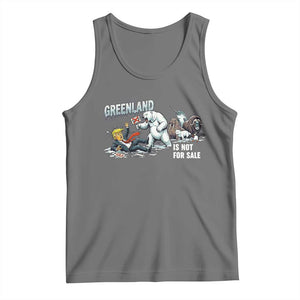 Greenland Not For Sale Tank Top Political Humor Gift TS12 Black Heather Print Your Wear