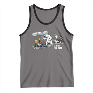 Greenland Not For Sale Tank Top Political Humor Gift TS12 Deep Heather Black Print Your Wear
