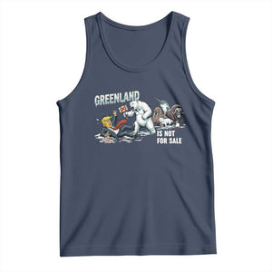 Greenland Not For Sale Tank Top Political Humor Gift TS12 Navy Print Your Wear