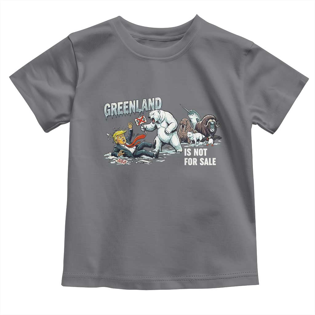 Greenland Not For Sale Toddler T Shirt Political Humor Gift TS12 Charcoal Print Your Wear