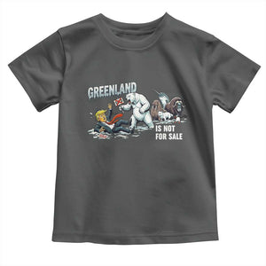 Greenland Not For Sale Toddler T Shirt Political Humor Gift TS12 Dark Heather Print Your Wear