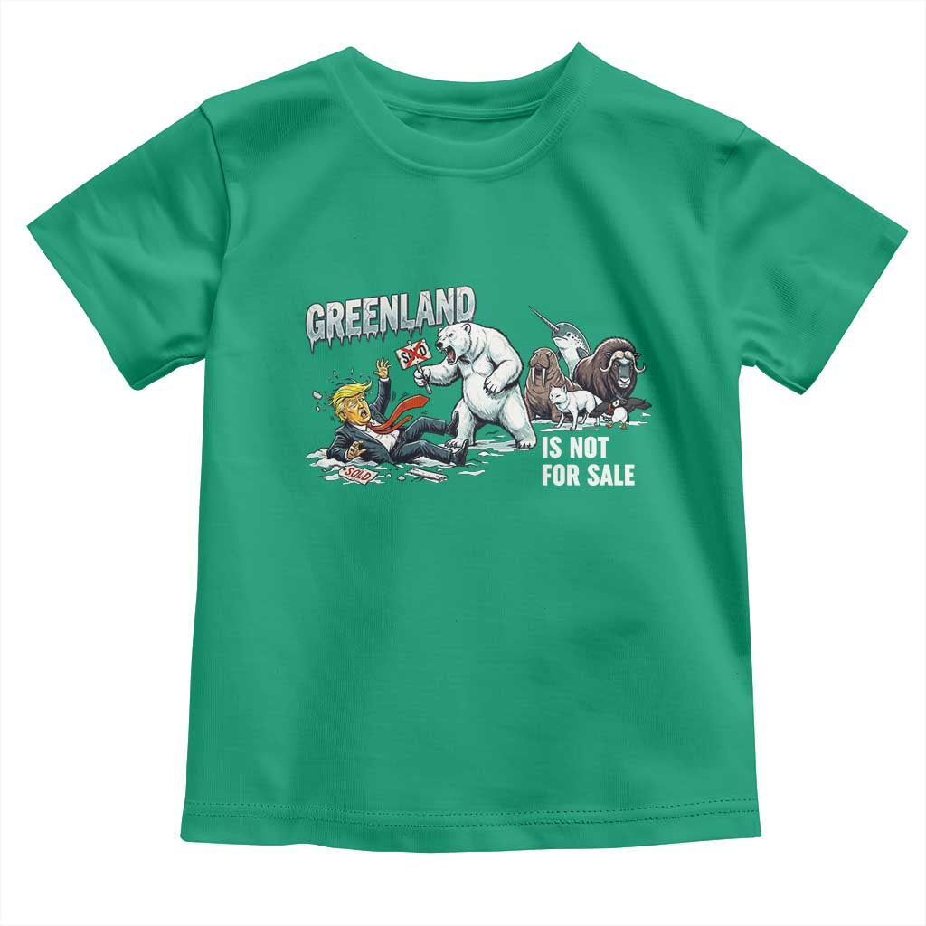 Greenland Not For Sale Toddler T Shirt Political Humor Gift TS12 Irish Green Print Your Wear