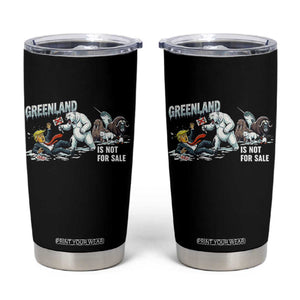 Greenland Not For Sale Tumbler Cup Political Humor Gift TS12 Black Print Your Wear