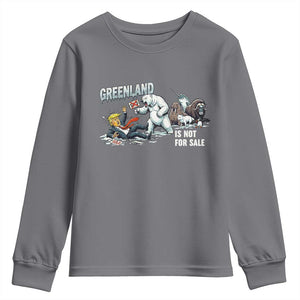 Greenland Not For Sale Youth Sweatshirt Political Humor Gift TS12 Charcoal Print Your Wear