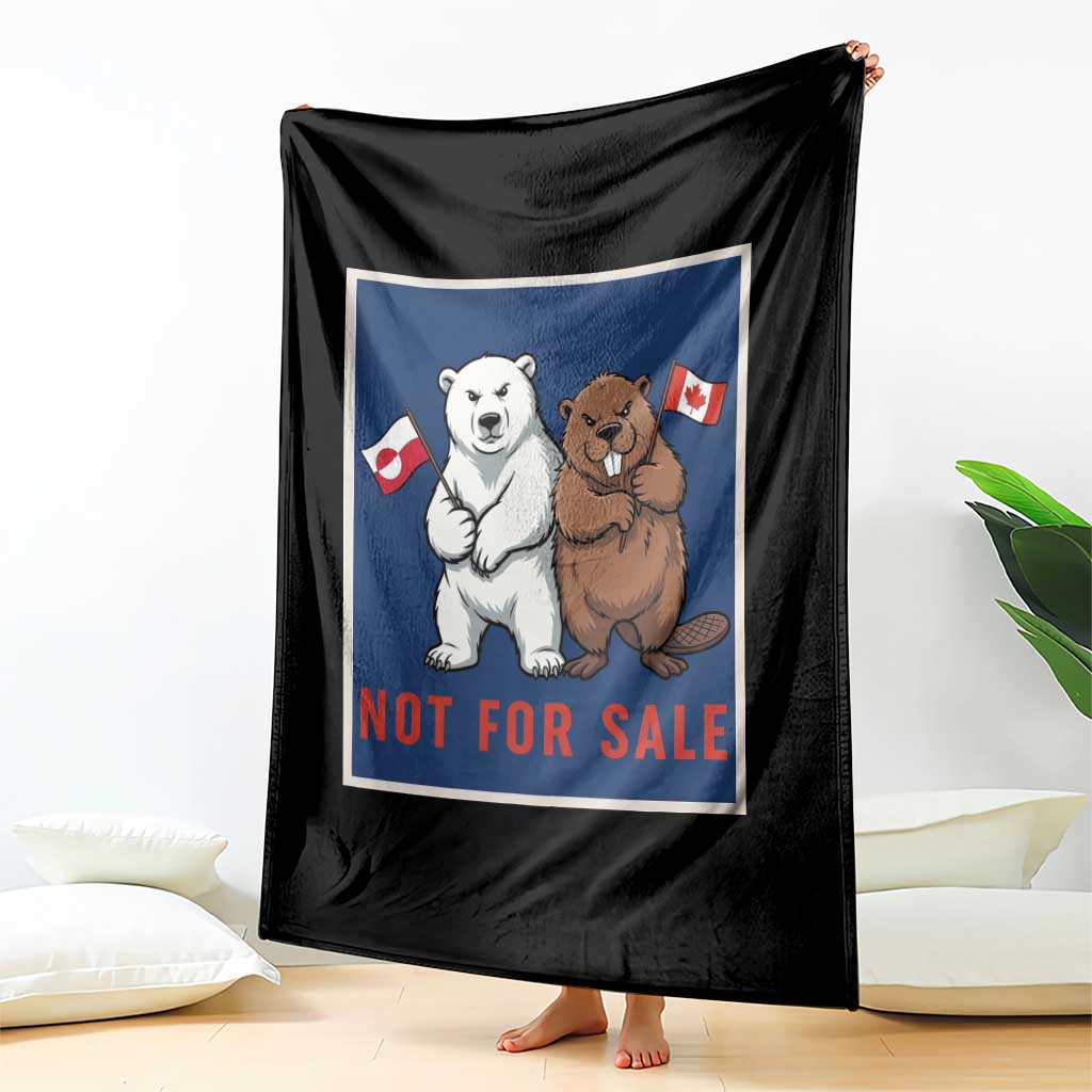 Funny Polar Bear And Beaver Political Protest Throw Blanket Not For Sale TS12 Print Your Wear