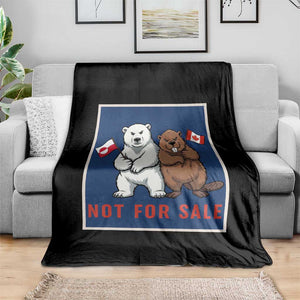Funny Polar Bear And Beaver Political Protest Throw Blanket Not For Sale TS12 Print Your Wear