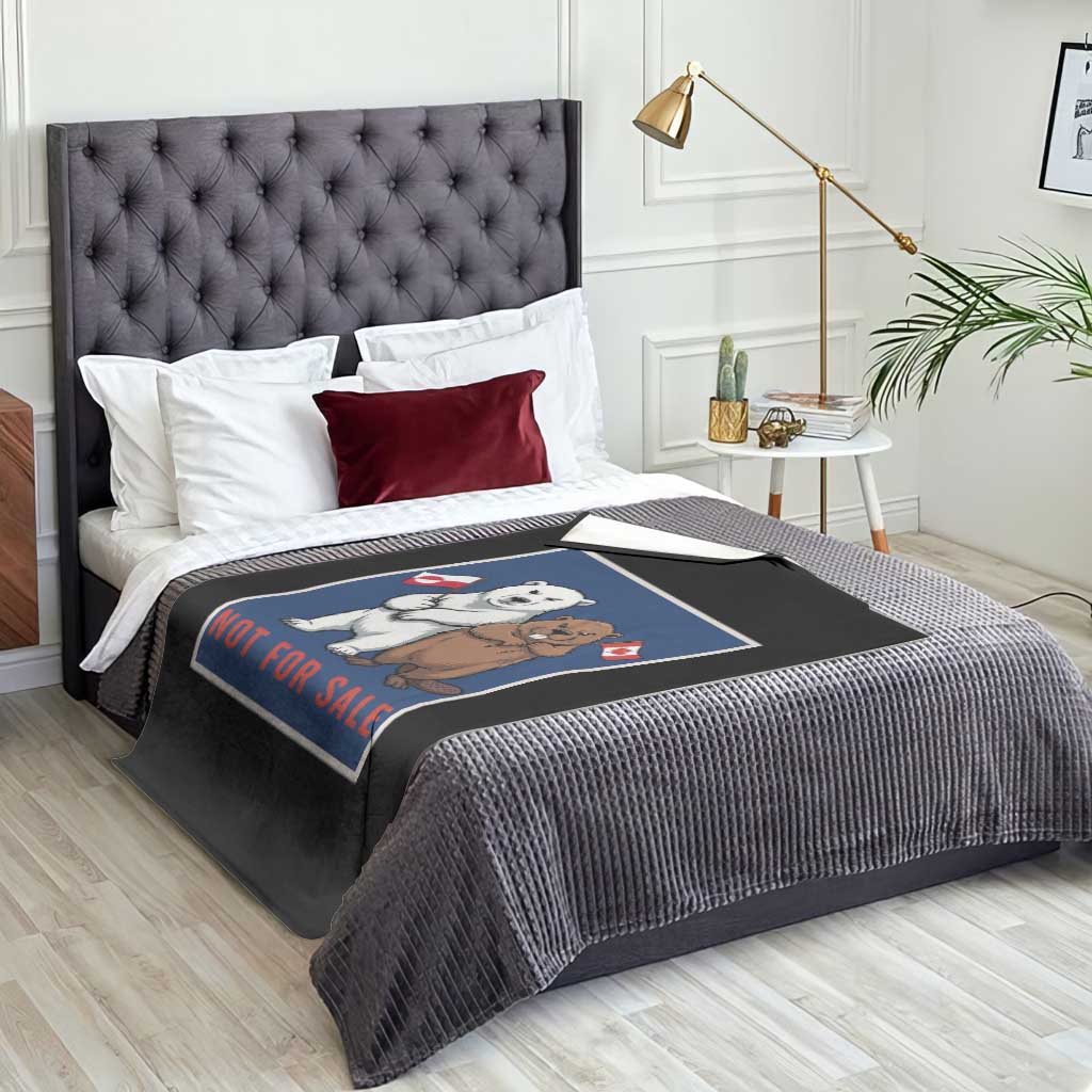 Funny Polar Bear And Beaver Political Protest Throw Blanket Not For Sale TS12 Print Your Wear