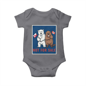 Funny Polar Bear And Beaver Political Protest Baby Onesie Not For Sale TS12 Charcoal Print Your Wear