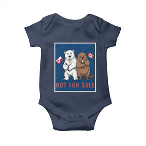 Funny Polar Bear And Beaver Political Protest Baby Onesie Not For Sale TS12 Navy Print Your Wear