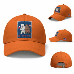Funny Polar Bear And Beaver Political Protest Baseball Cap Not For Sale TS12 Baseball Cap Universal Fit Orange Print Your Wear