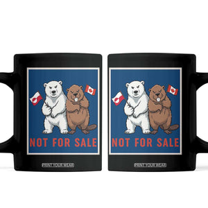 Funny Polar Bear And Beaver Political Protest Coffee Mug Not For Sale TS12 Black Print Your Wear