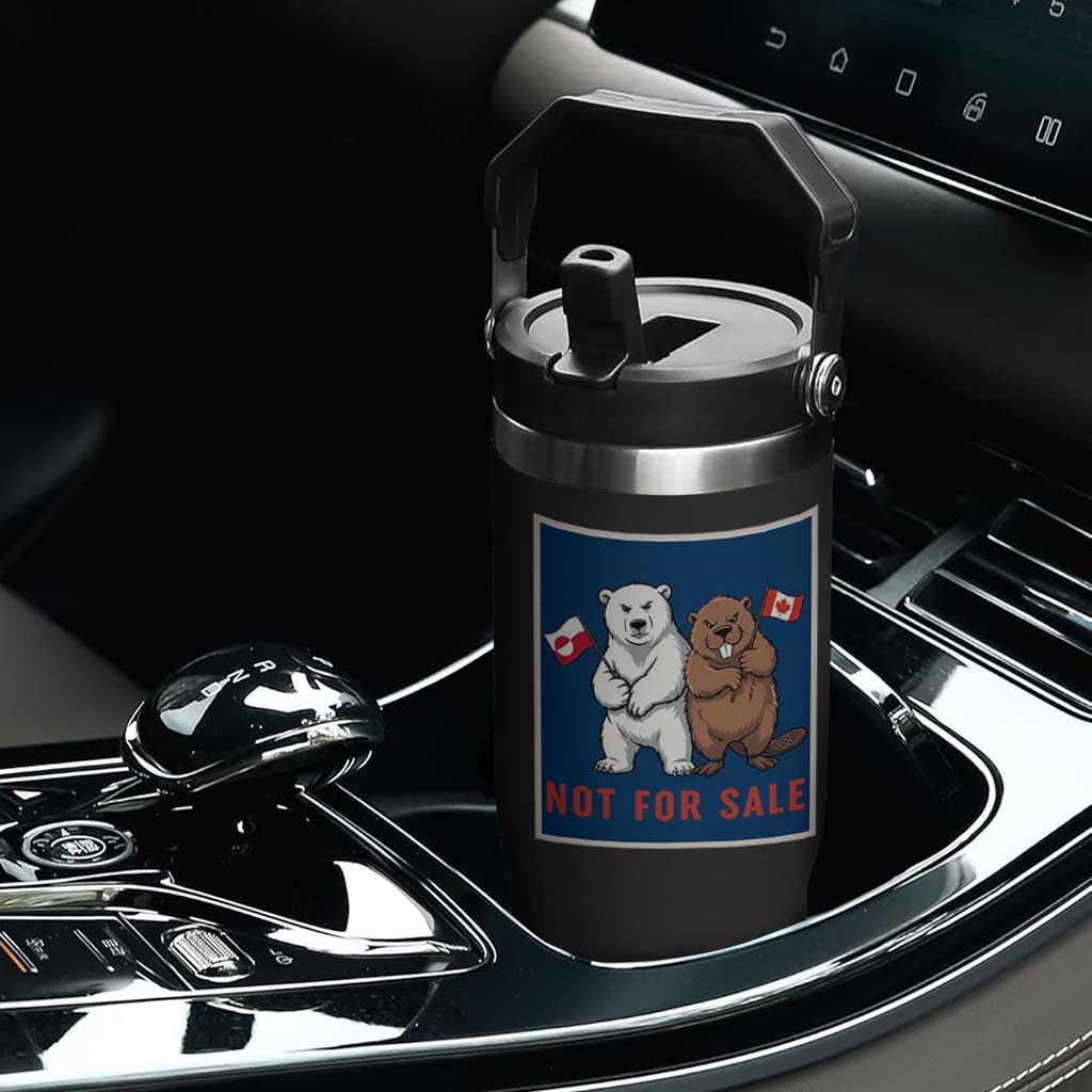 Funny Polar Bear And Beaver Political Protest Flip Straw Tumbler Not For Sale TS12 Print Your Wear