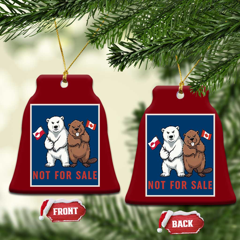 Funny Polar Bear And Beaver Political Protest Ceramic Ornament Not For Sale TS12 Print Your Wear