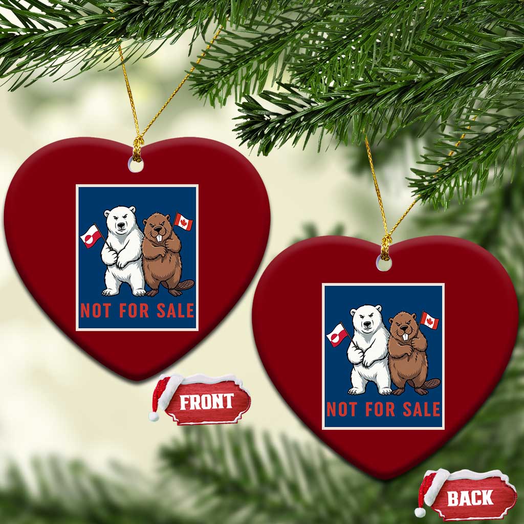 Funny Polar Bear And Beaver Political Protest Ceramic Ornament Not For Sale TS12 Print Your Wear