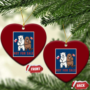 Funny Polar Bear And Beaver Political Protest Ceramic Ornament Not For Sale TS12 Print Your Wear