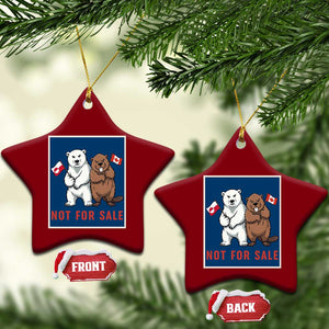 Funny Polar Bear And Beaver Political Protest Ceramic Ornament Not For Sale TS12 Print Your Wear