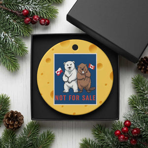 Funny Polar Bear And Beaver Political Protest Ceramic Ornament Not For Sale TS12 1pc Yellow Cheese Print Your Wear