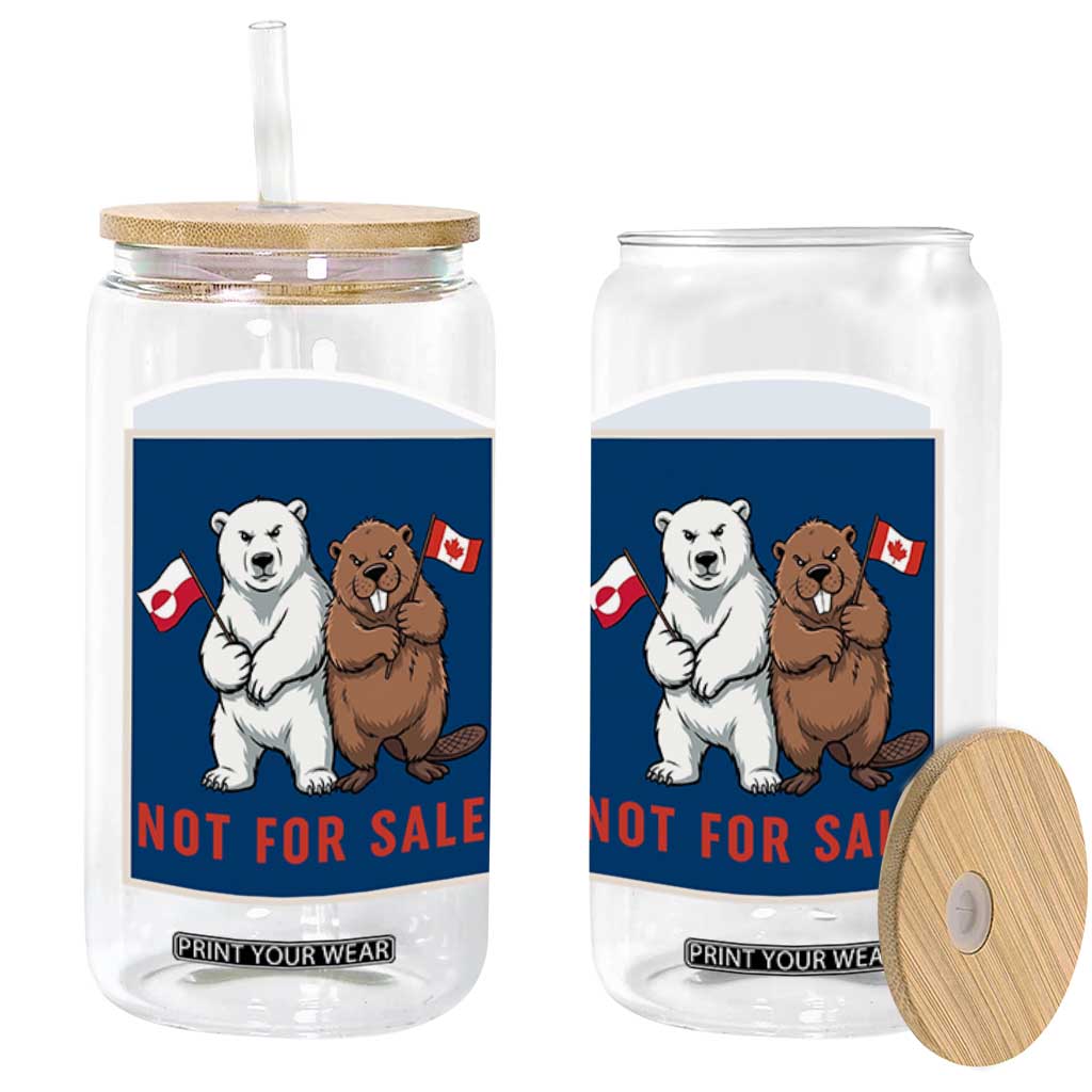 Funny Polar Bear And Beaver Political Protest Glass Can Not For Sale TS12 Print Your Wear