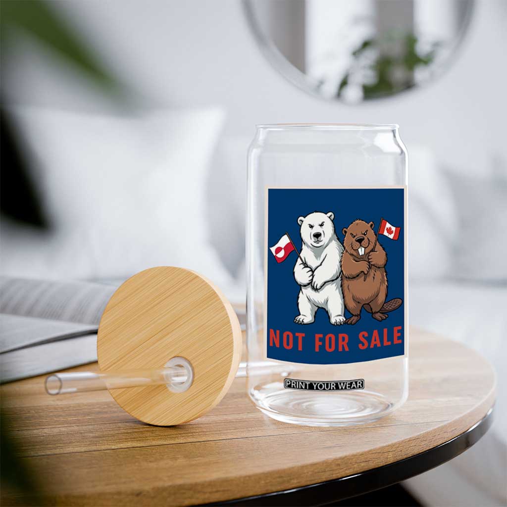 Funny Polar Bear And Beaver Political Protest Glass Can Not For Sale TS12 Print Your Wear