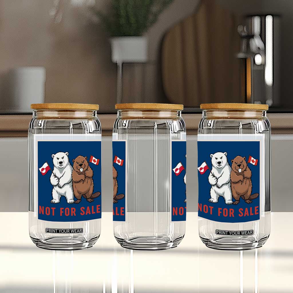 Funny Polar Bear And Beaver Political Protest Glass Can Not For Sale TS12 Print Your Wear