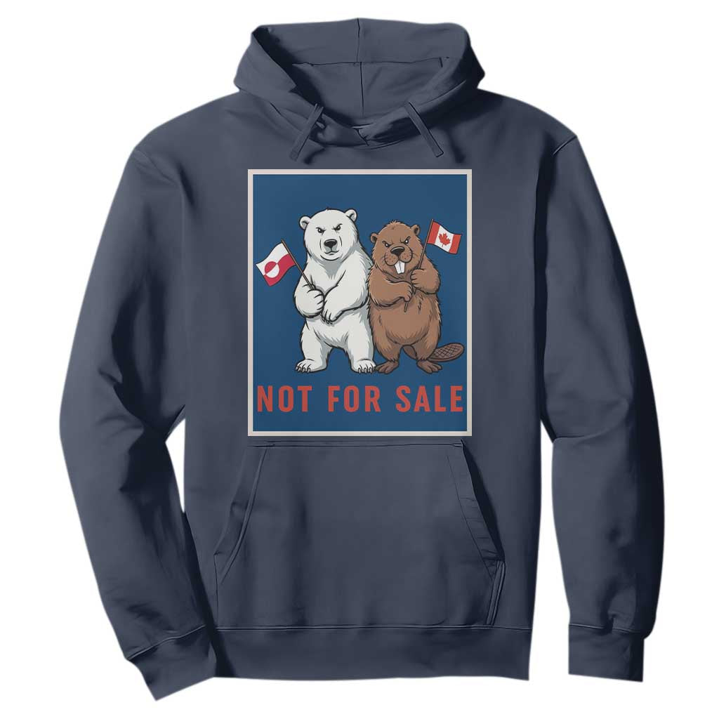 Funny Polar Bear And Beaver Political Protest Hoodie Not For Sale TS12 Navy Print Your Wear