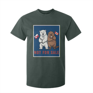Funny Polar Bear And Beaver Political Protest T Shirt For Kid Not For Sale TS12 Dark Forest Green Print Your Wear