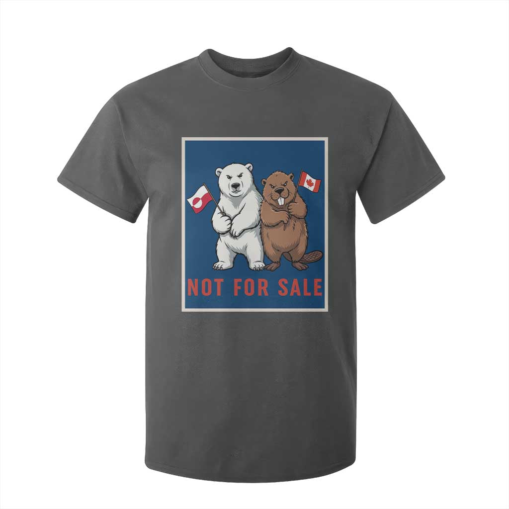 Funny Polar Bear And Beaver Political Protest T Shirt For Kid Not For Sale TS12 Dark Heather Print Your Wear